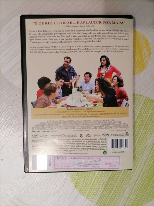 DVD Gaiola Dourada - filme galardoado