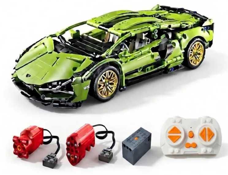 Super KLOCKI TECHNIC Lamborghini + Silnik + Moduł do Sterowania RC ponad 1200 Elementów