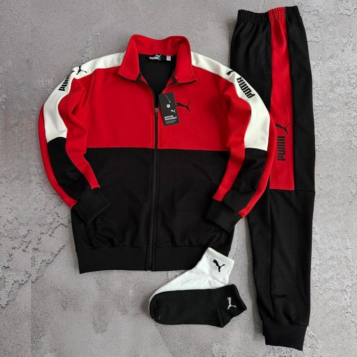 Спортивний костюм Puma олімпійка + штани, шкарпетки в подарунок | Спортивный костюм Пума  кофта + штаны + носки