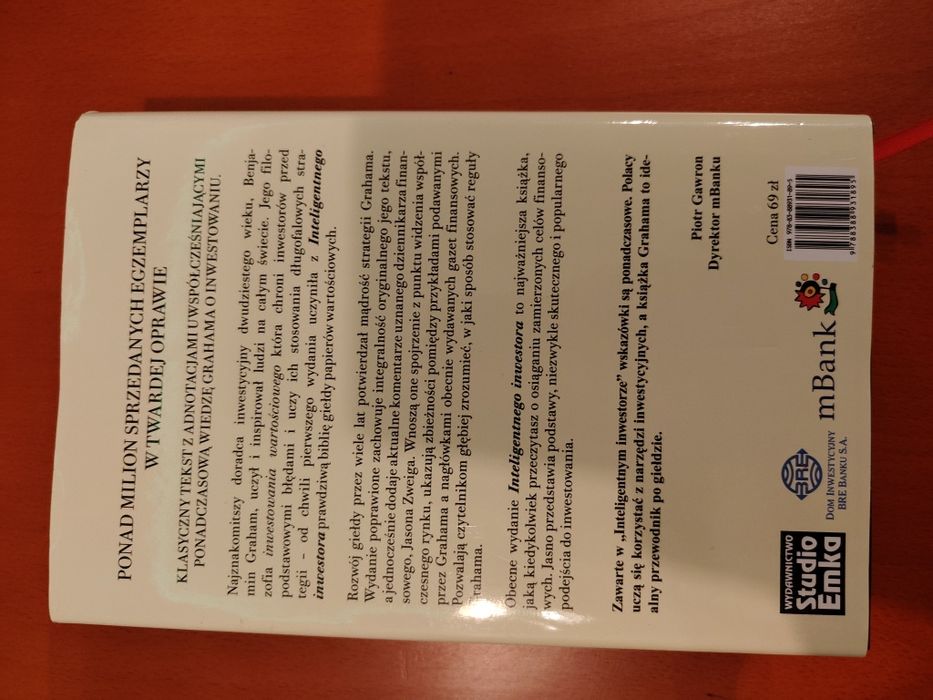 Książka Inteligentny inwestor.  Benjamin Graham