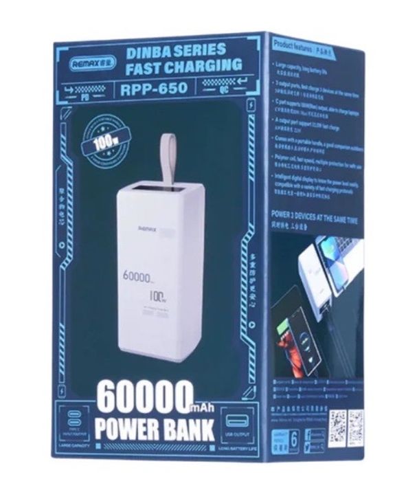 Power Bank Remax Rpp 650 60000mAh 100w