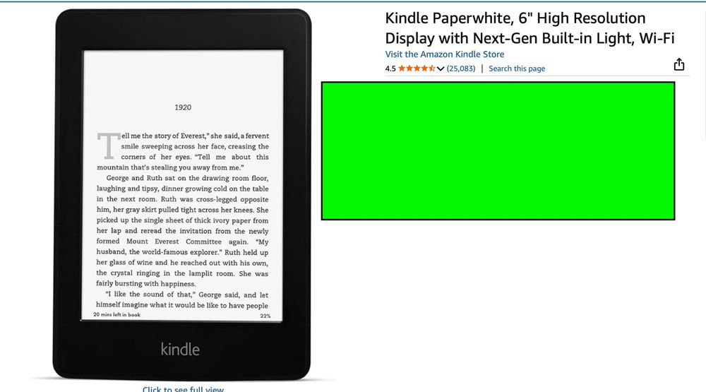 Kindle Paperwhite, 6" High Resolution
