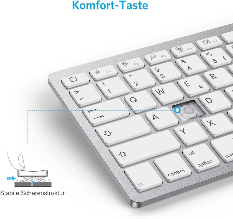 Omoton KB066 bezprzewodowa Klawiatura Bluetooth Macbook PC laptop