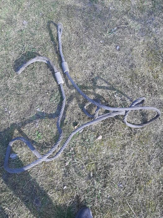 Gruba lina stalowa  grubość 2 cm