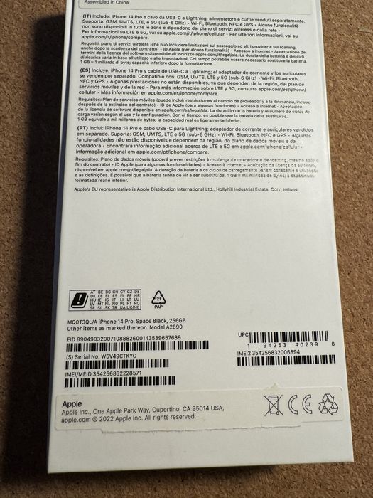 iPhone 14 Pro 256GB Space Black - Como Novo + Caixa Original