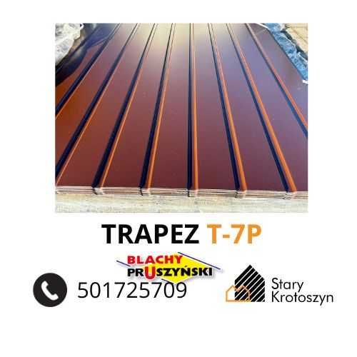 Blacha trapezowa T-7 OD RĘKI [2.00/3.00 MB] kolor brąz połysk
