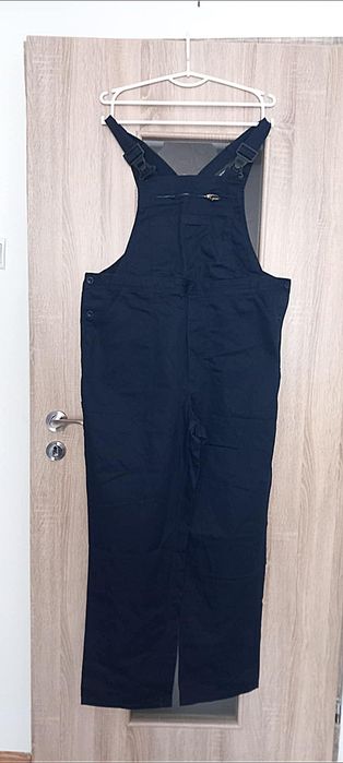 Męskie ogrodniczki granatowe bawełna,r. XL-2XL