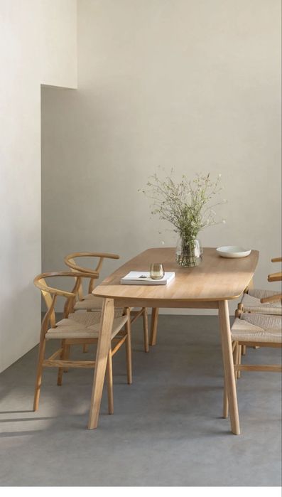 Mesa de jantar rectangular em madeira Sklum