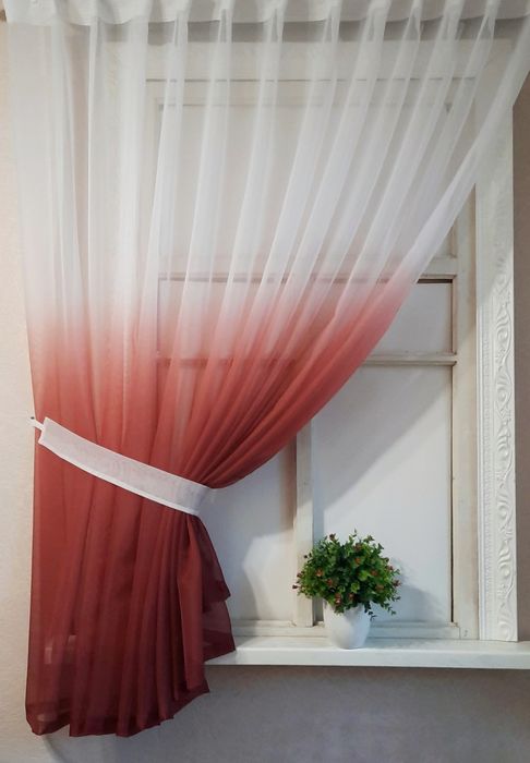 Готовий тюль омбре