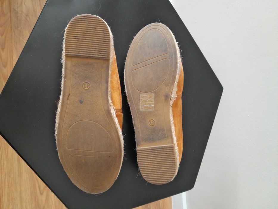 Espadryle brązowe rude camel 40 25cm damskie buty