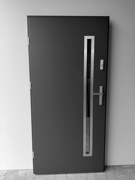 Nowe drzwi zewnętrzne antracyt 90 prawe i lewe ocieplone metalowe