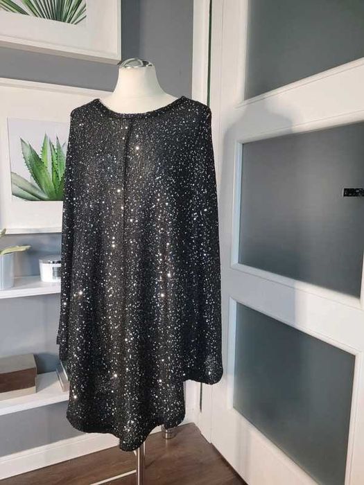 Narzutka poncho z cekinami b.p.c 44/46