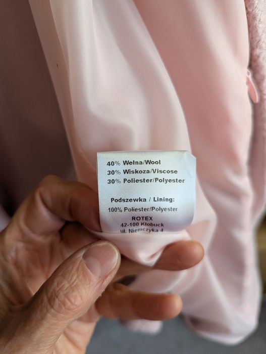 Nowy płaszcz z wełny Patrizia Orini R.48