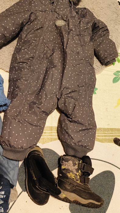 Paka ubrań dla chłopczyka 86-92, kombinezon zimowy 80
