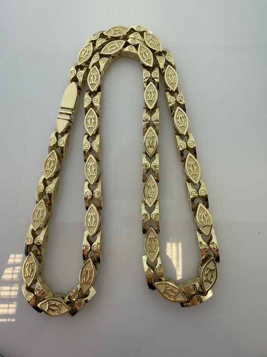 Zloty łancuszek Cartier,proba 585 waga 120,6g Nowy(8021)