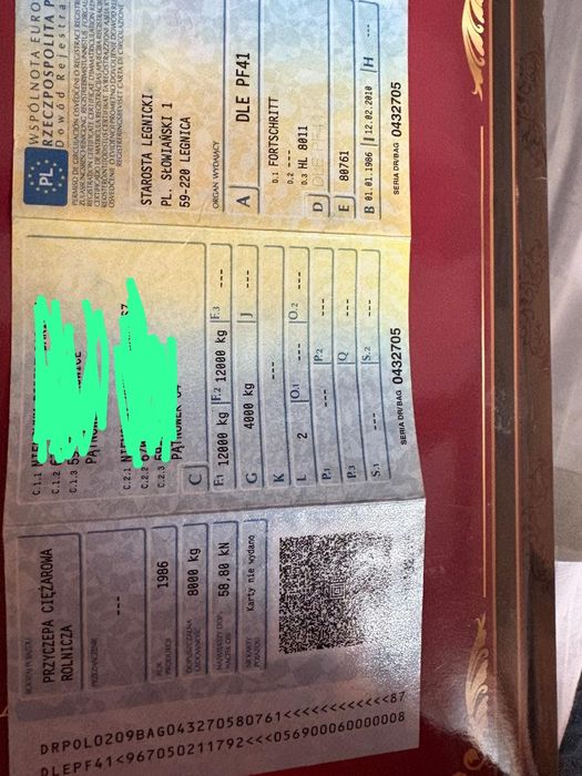 Przyczepa rolnicza nie wywrotka Fortschritt HL8011 likwidacja gospodar