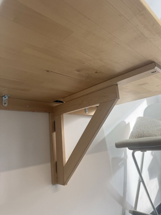 Mesa dobravel parede ikea madeira