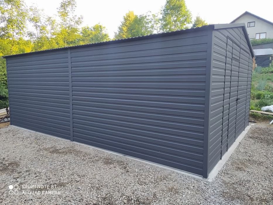 Garaż blaszany 5x7 dwuspadowy