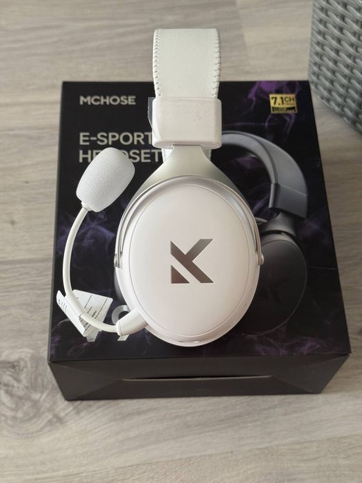 MCHOSE V9 Pro — бездротові ігрові навушники 7.1, 2.4G/BT/USB-C, AI-мікрофон