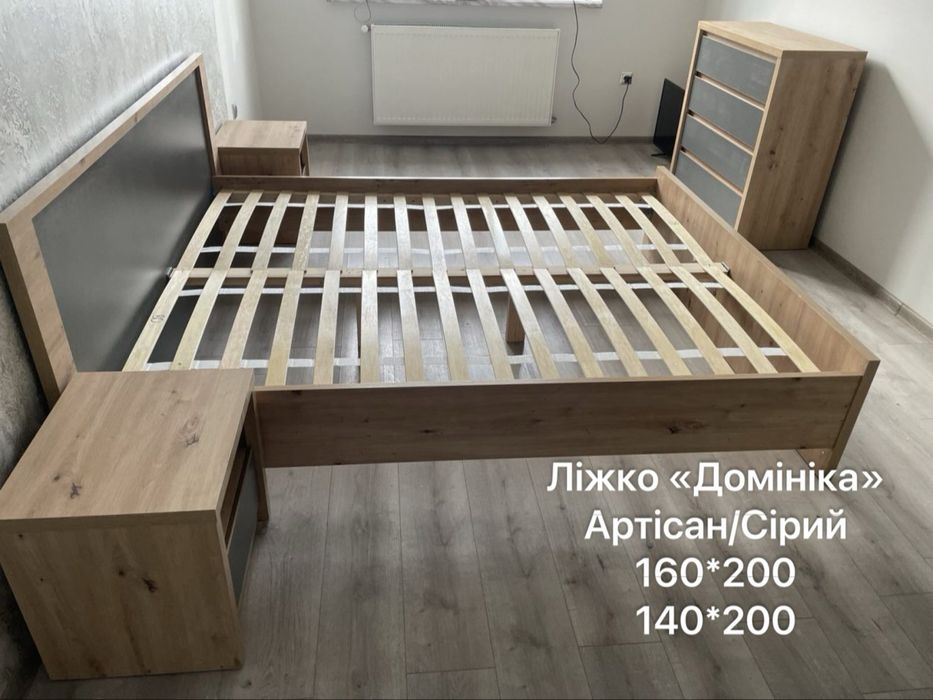 Двухспальне ліжко з матрацом. Кровать + матрас 140*200 та 160*200