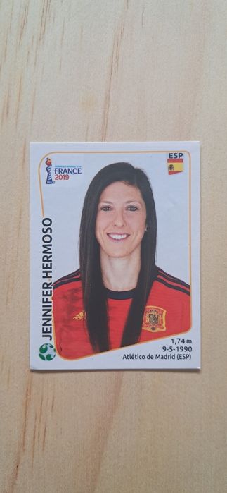 Cromo futebol de Jennifer Hermoso(Mundial 2019)da Panini