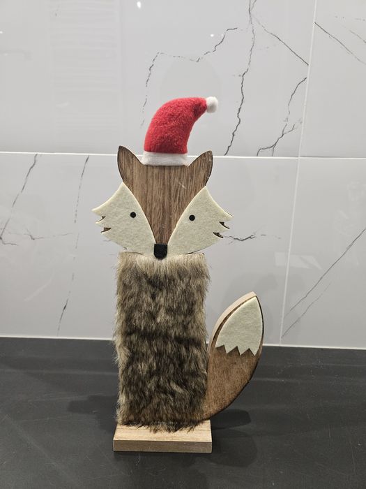 Lisek figurka drewno