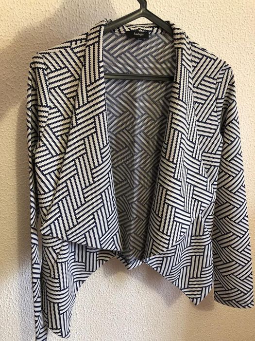 Casaco/blazer riscas azul e branco