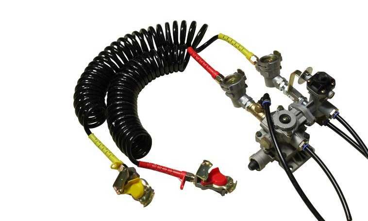 Zestaw  hamulców 2-przewodowych z wyjściem na drugą przyczepę tekalan