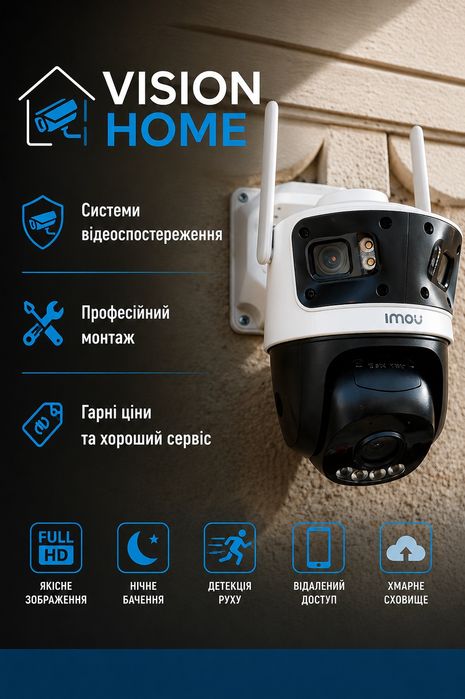 Відеоспостереження(Відеонагляд WIFI ) Встановлення Сервіс Гарантія
