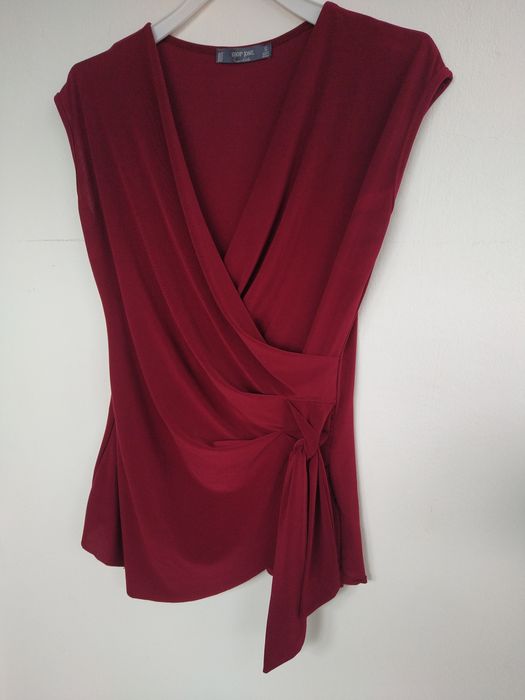 Blusa / Top bordeaux cruzada, elegante - Shop One - Tamanho S