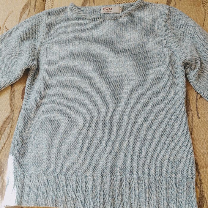 Sweter 36 38 akryl niebieski