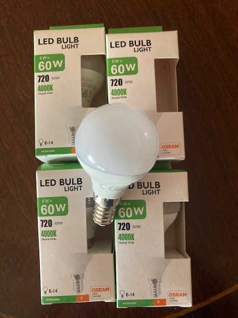 4 lâmpadas Osram led 6W 720 lm cor branco neutro 4000k, novas