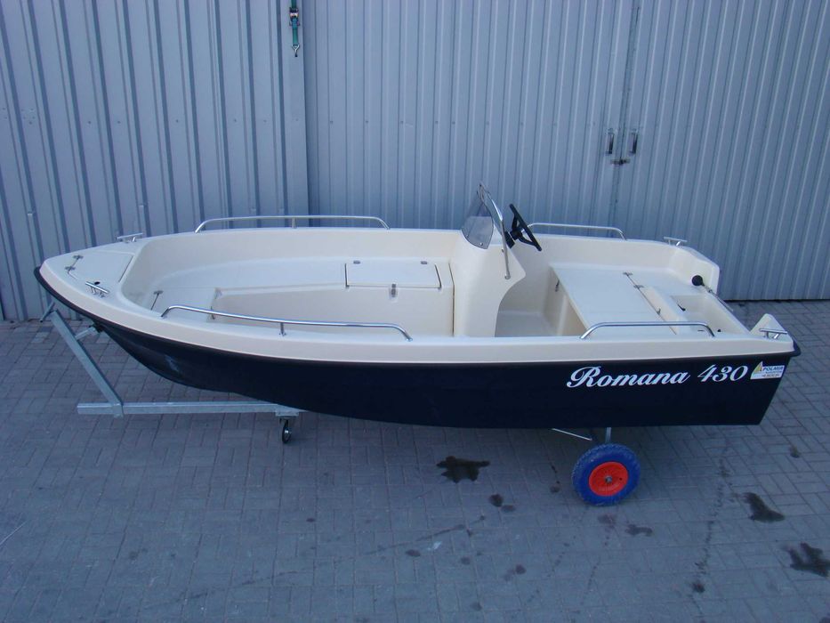 !! PROMOCJA !! Łódź łódka wędkarska, motorowa Romana 430 FISH