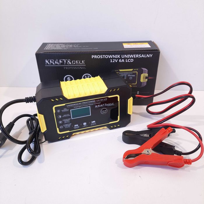 Automatyczny prostownik akumulatorowy do AGM LCD 12V / 6A KD1290