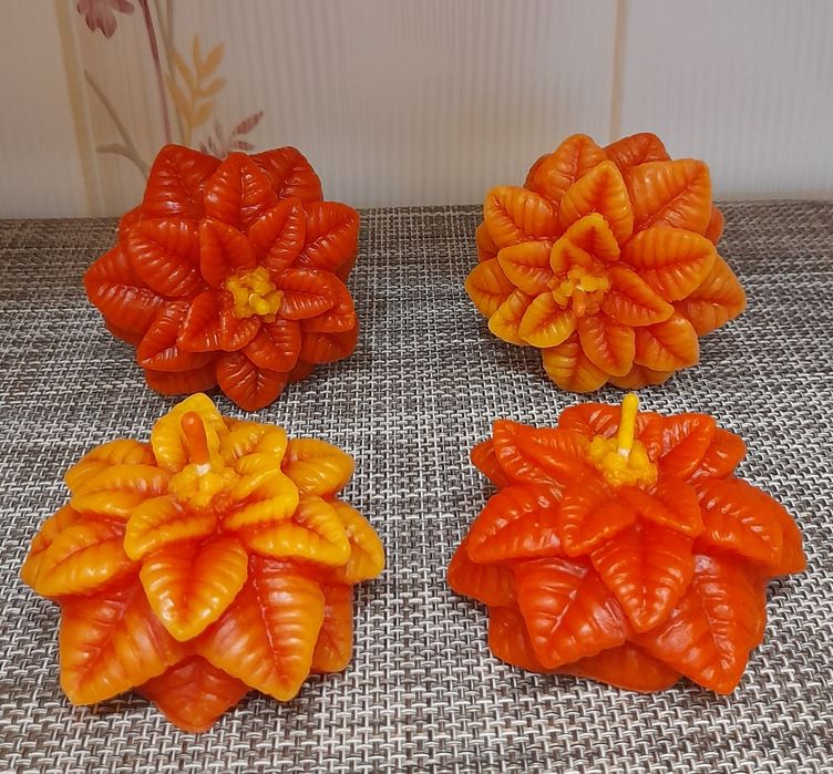 Свечки/Свічки з бджолиного воску Мандаринки