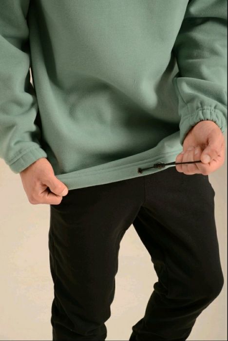 3-4XL!Большой теплый свитшот мужской реглан с трезубцем