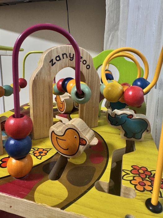 Бізікуб Battat Зоо-куб дерев'яний, деревянный бизи куб