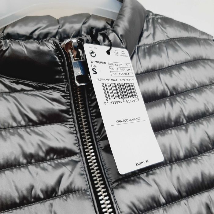 MANGO Nowy bezrękawnik srebrny S