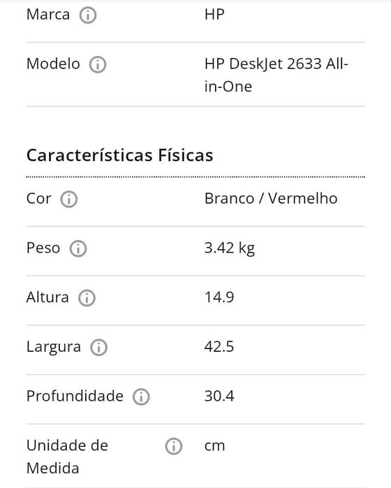 Impressora HP Deskjet 2633 All-in-One