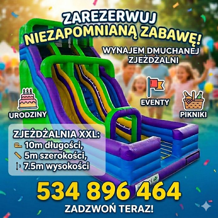 Dmuchana zjeżdżalnia XXL