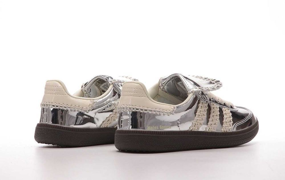 Женские кроссовки Adidas Samba x Wales Bonner Silver адидас самба