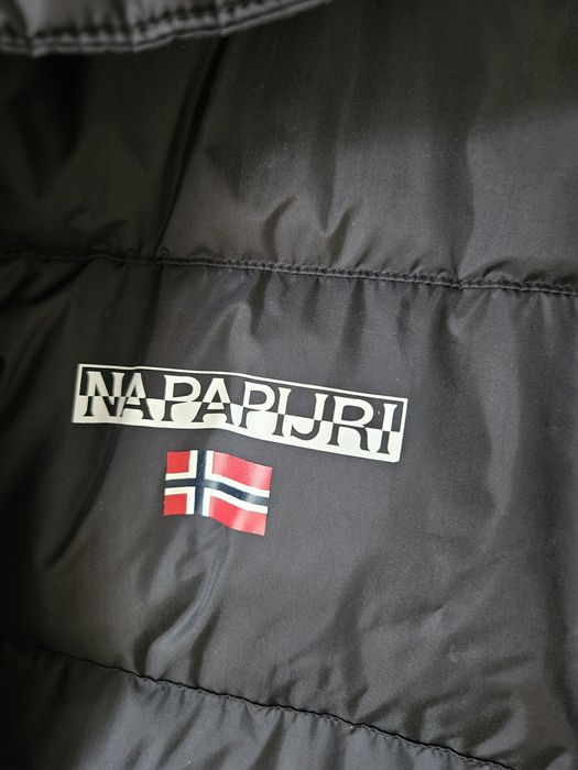 Napapijri  xxl czarna męska puchowa puffer