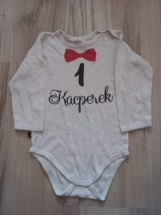 Body z długim rękawem na 1 urodziny