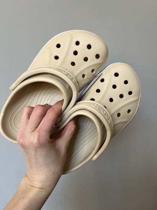 Крокси жіночі бежеві crocs bayaband winter white 40-41