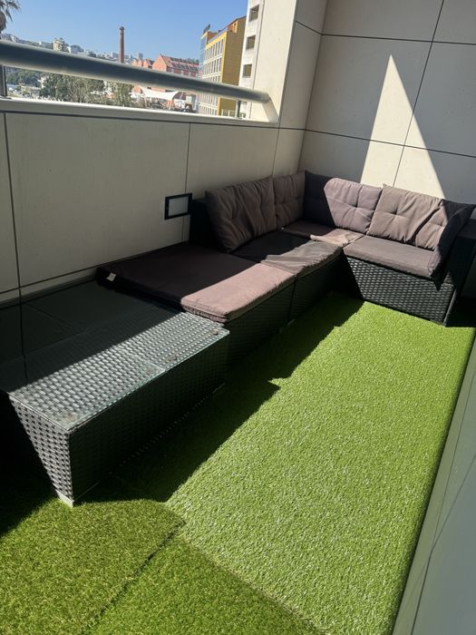Conjunto Completo de Jardim/Varanda – Sofá + Mesa – Apenas 130€