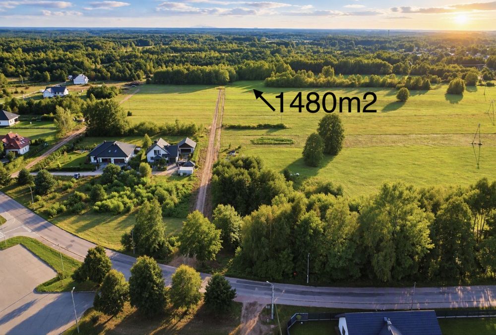 Działka budowlana 1480 m² | MPZP | prąd na działce | Lucynów | blisko S8