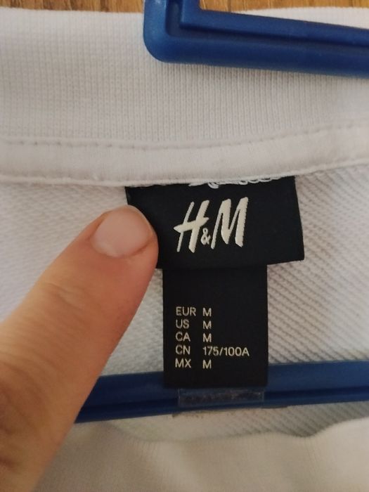 Biała bluza męska h&m M