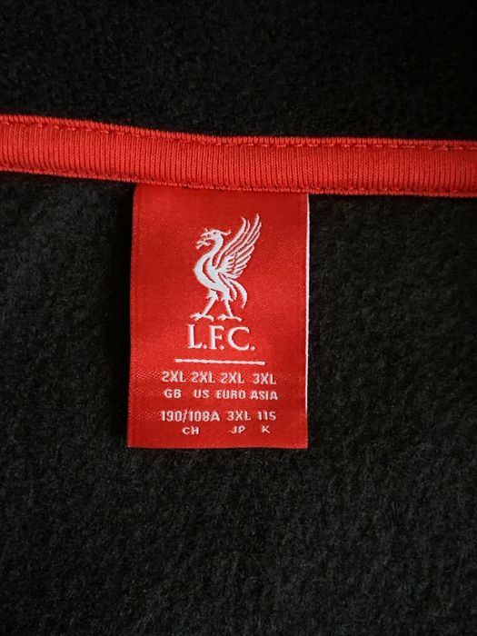 Шикарная мужская футбольная флисовая кофта FC Liverpool Zip Fleece
