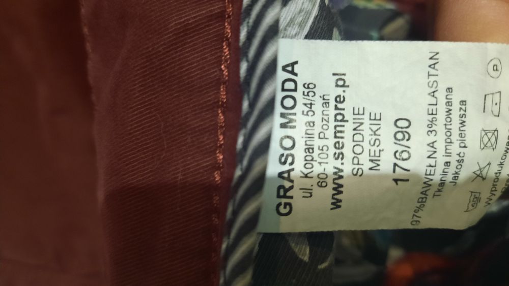 chinosy GRASO MODA r. 176/90