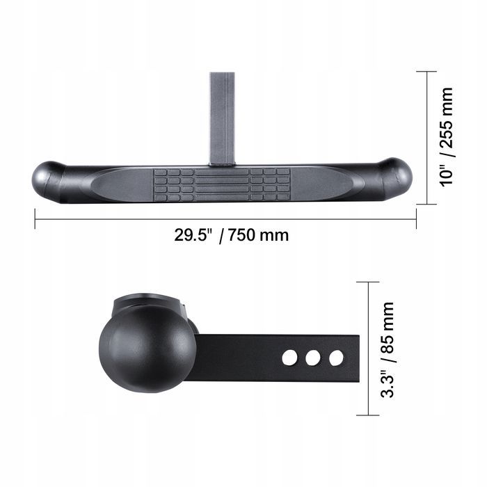 Stopień zaczepu przyczepy VEVOR 50 8 mm mocny stalowy na 158 7 kg
